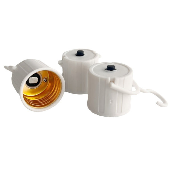 E27 Bulb Socket lamp holders in white, perfect for various lighting applications