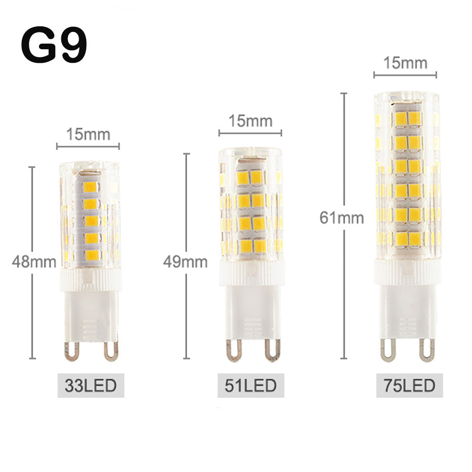 Ningbo Fuaisi G9 LED light bulbs with 33, 51, and 75 LEDs and 15mm width for bright lighting