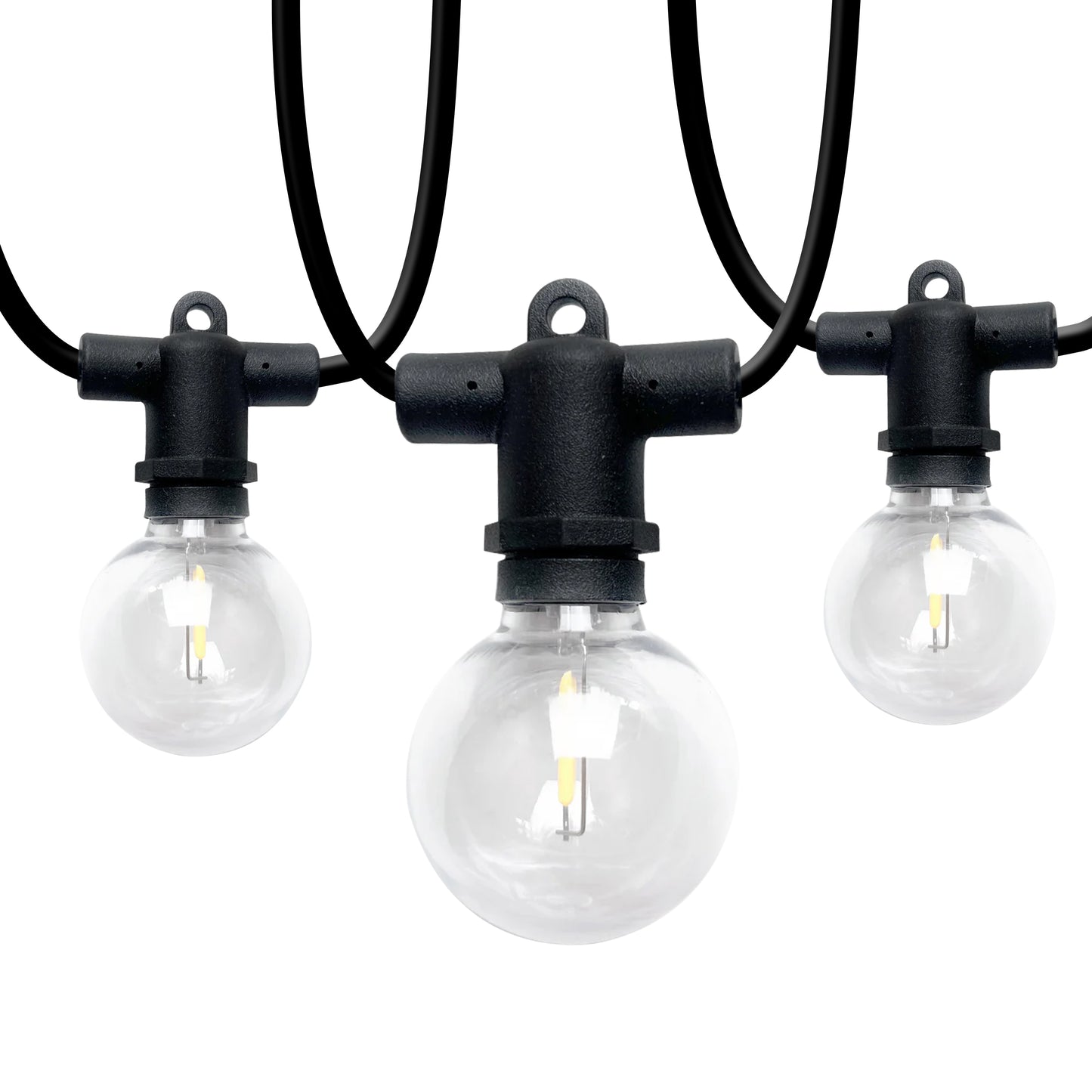 Ningbo Fuaisi clear globe garden lights with black socket and wiring for outdoor lighting