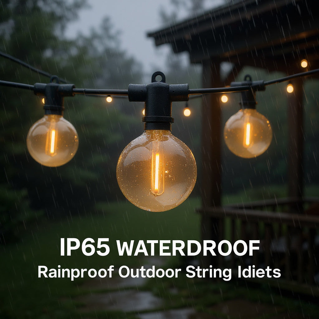 Ningbo Fuaisi Garden lights with IP65 waterproof rating for outdoor use, illuminating rainy evenings