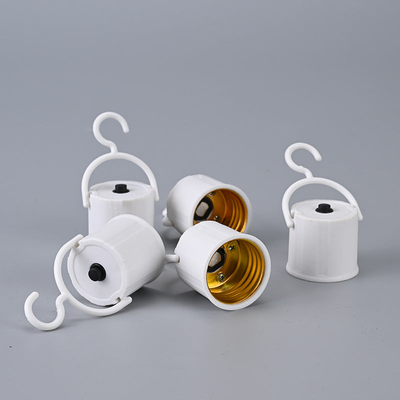 Portable E27 Bulb Socket with Switch and Hook