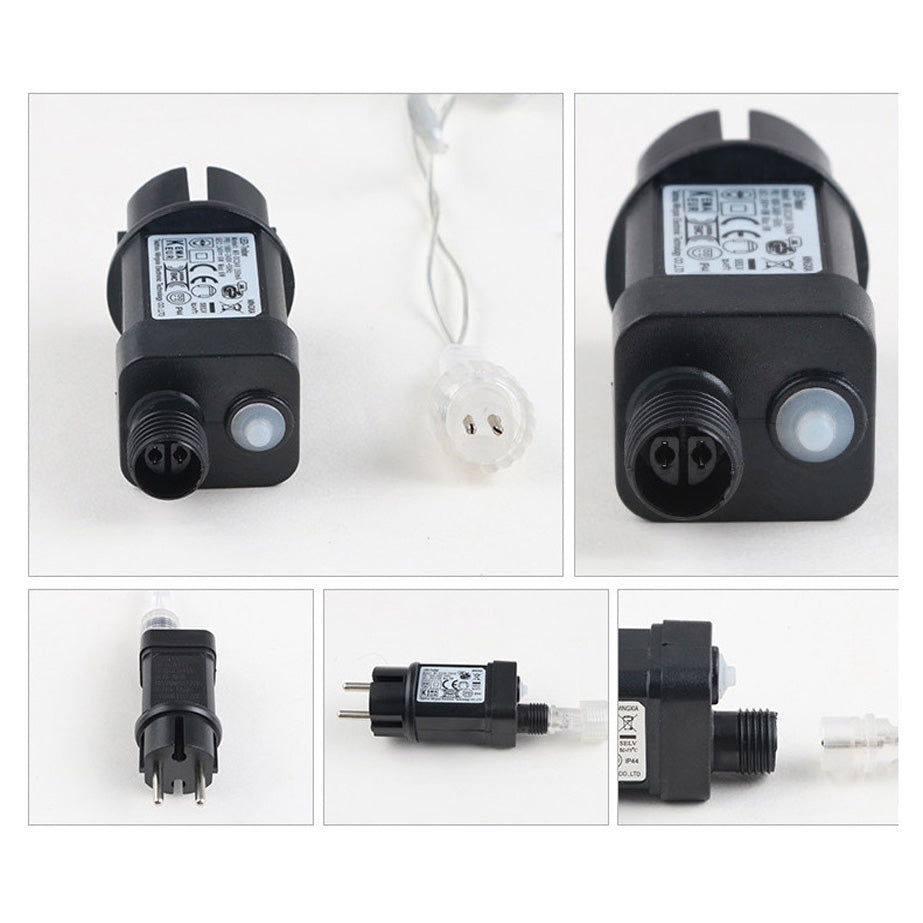 Ningbo Fuaisi Electric black outdoor lighting connector for Led Christmas Lights with plug and sensor