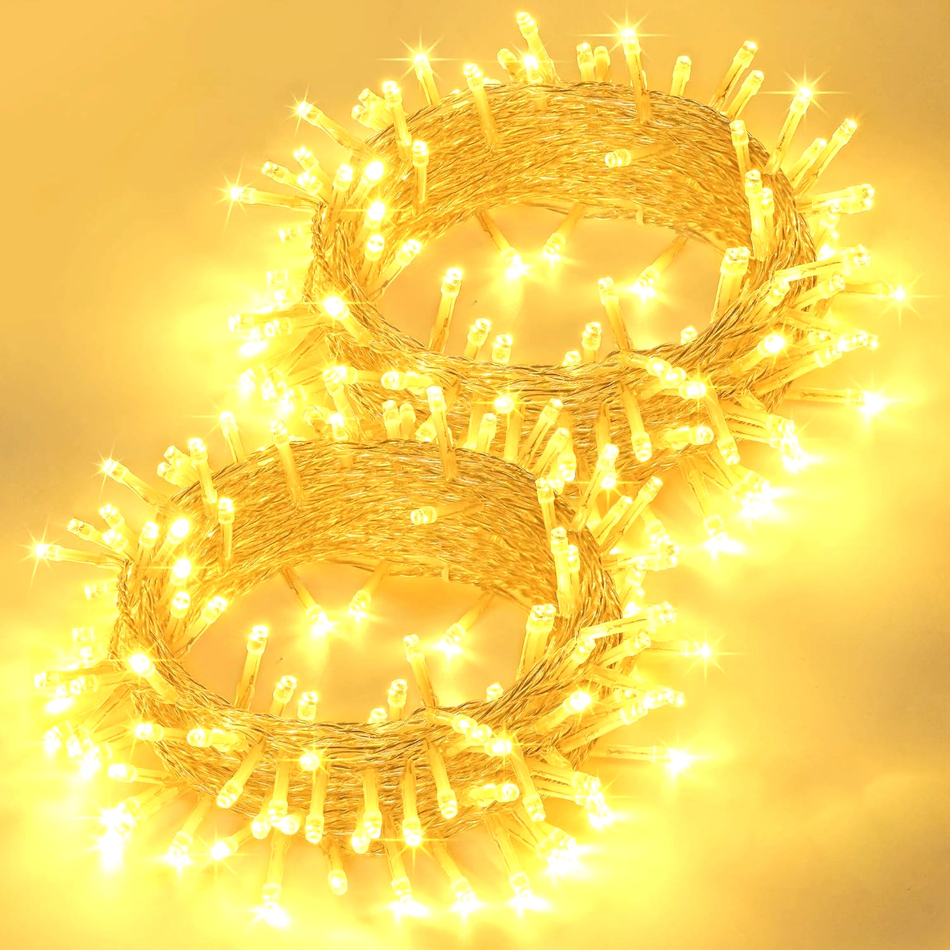 Warm White LED Christmas Lights on a Reel, Perfect for Holiday Decor and Outdoor Celebrations