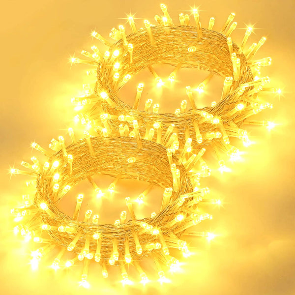 Warm White LED Christmas Lights on a Reel, Perfect for Holiday Decor and Outdoor Celebrations