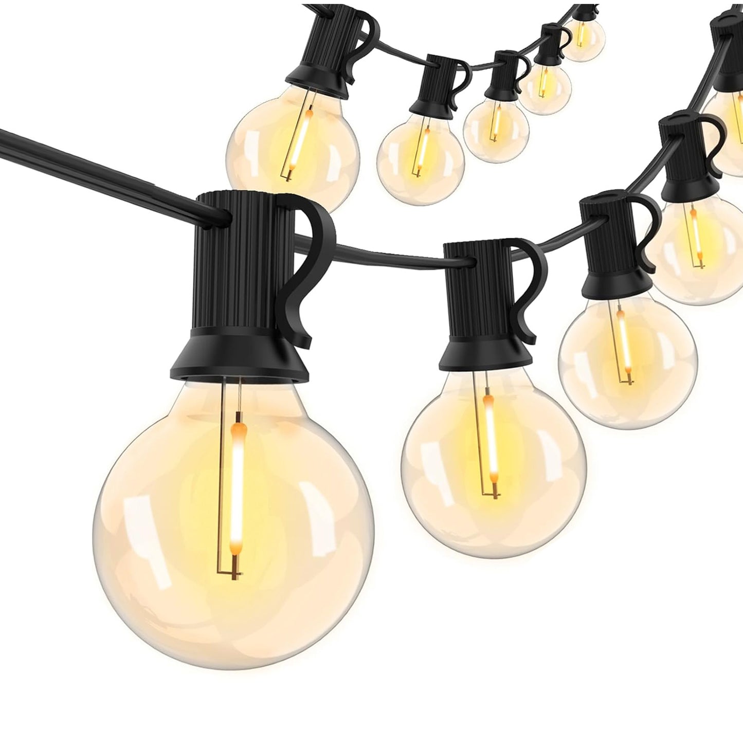 LED Globe String Lights with warm glow for outdoor decoration and ambient lighting