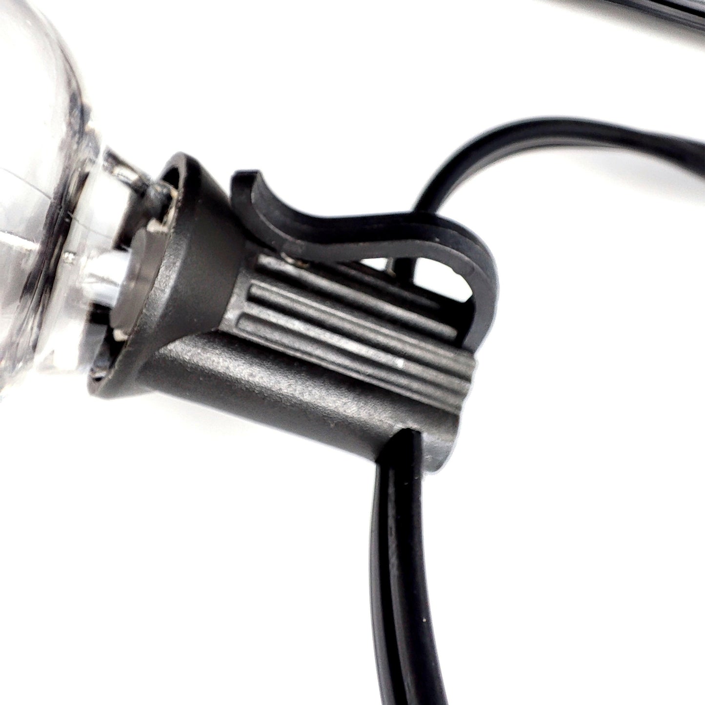 Close-up of Ningbo Fuaisi LED Solar Fairy String Lights connector with durable design for outdoor use