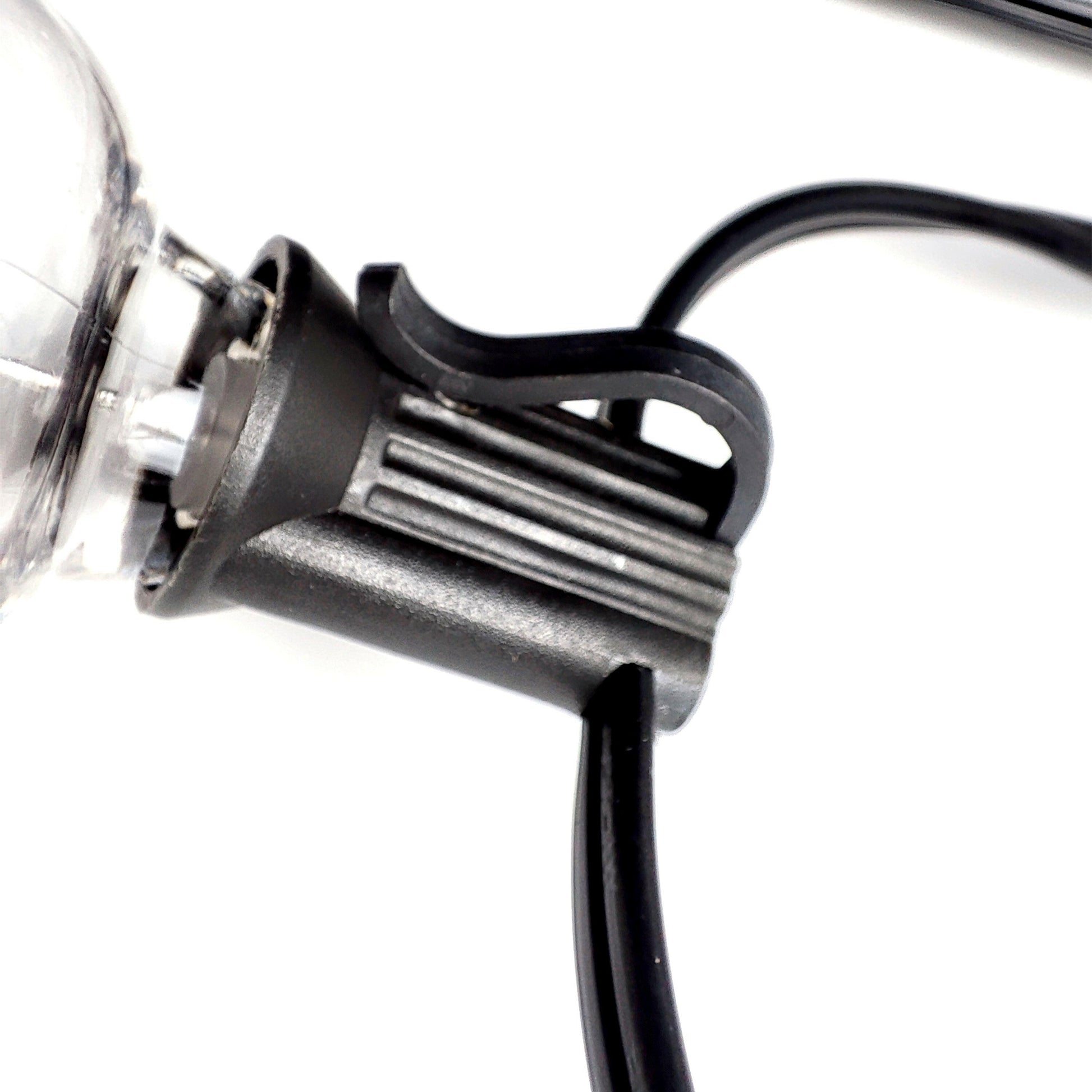 Close-up of Ningbo Fuaisi LED Solar Fairy String Lights connector with durable design for outdoor use