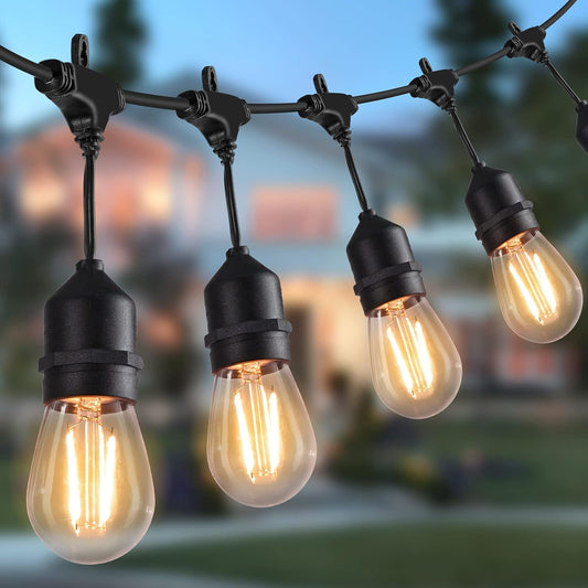 Ningbo Fuaisi Electric Outdoor Christmas Lights in Black with Vintage LED Bulbs for Festive Decor
