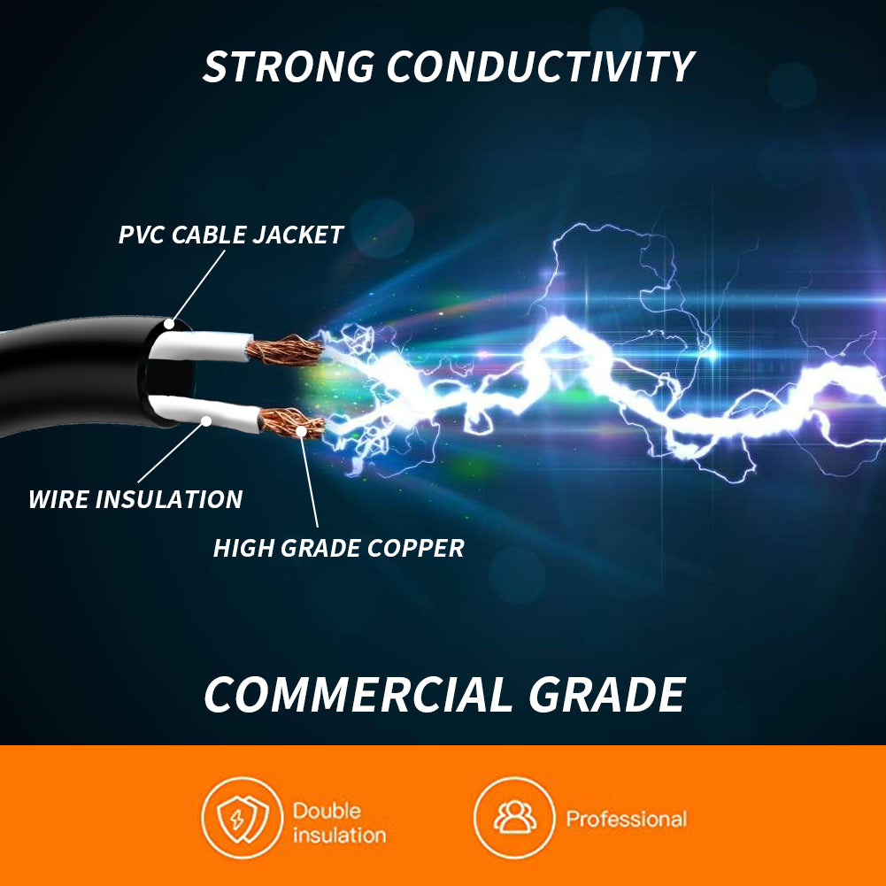 High-quality outdoor christmas lights with strong conductivity and durable PVC cable jacket for safe use