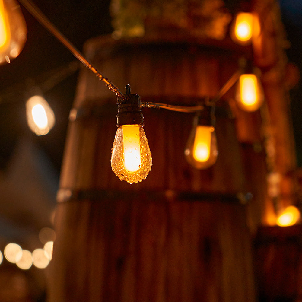 outdoor flame string lights