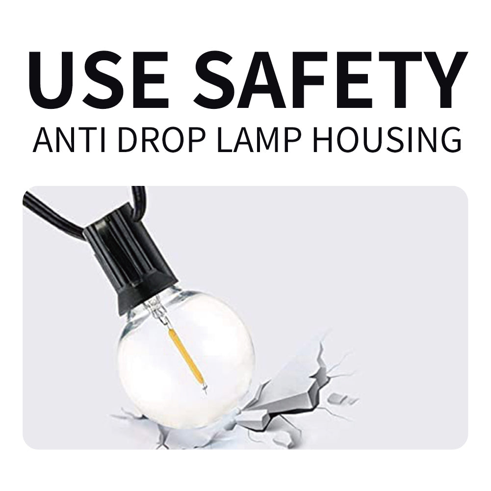 Solar Fairy Lights with Anti-Drop Lamp Housing for Outdoor Ambiance and Safety