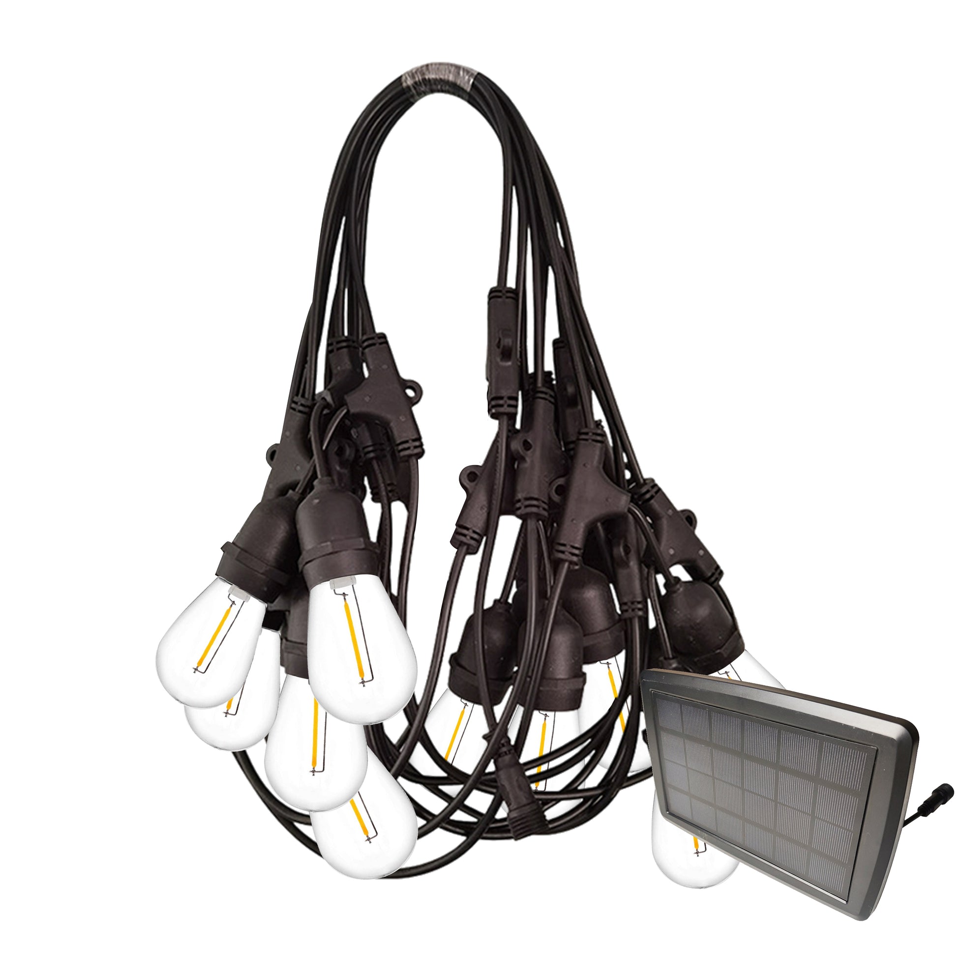 Ningbo Fuaisi Solar String Lights with multiple LED bulbs and solar panel for outdoor lighting