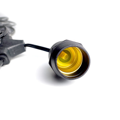 Close-up of Solar String Lights connector showcasing durable design for easy setup and connection